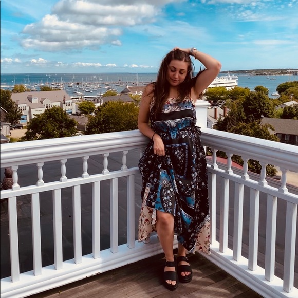 Sandro silk print midi dress - Picture 2 of 8